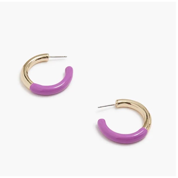 J.Crew Enamel Hoop Earrings - Picture 2 of 2